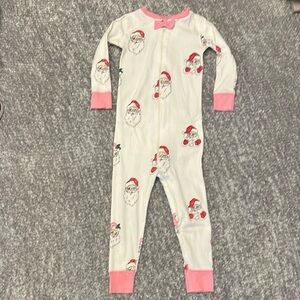 The Beaufort Bonnet co. Dear Santa footless onepiece pajamas 2t